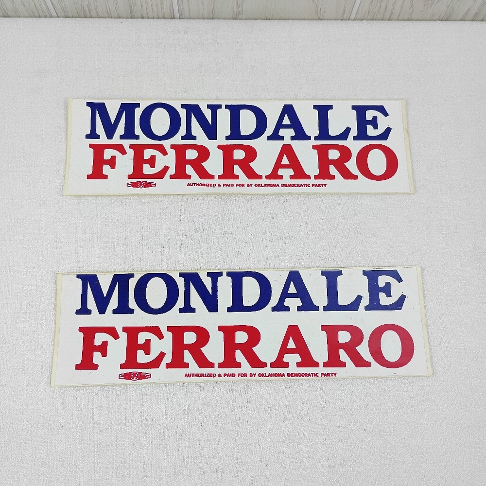 Mondale Ferraro 1984 Presidential Campaign Original Bumper Stickers